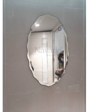 Gương trơn mài vát cạnh nhà tắm 60x80 cm