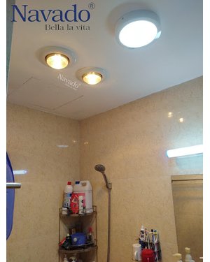 Đèn sưởi âm trần nhà tắm 2 bóng