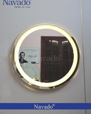 Gương bàn trang điểm inox tròn cao cấp D80 cm