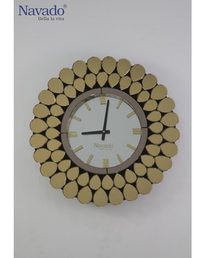 Đồng hồ gương nghệ thuật peacock gold