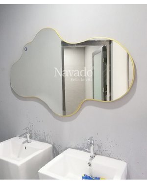 Gương decor nhà tắm Cloud