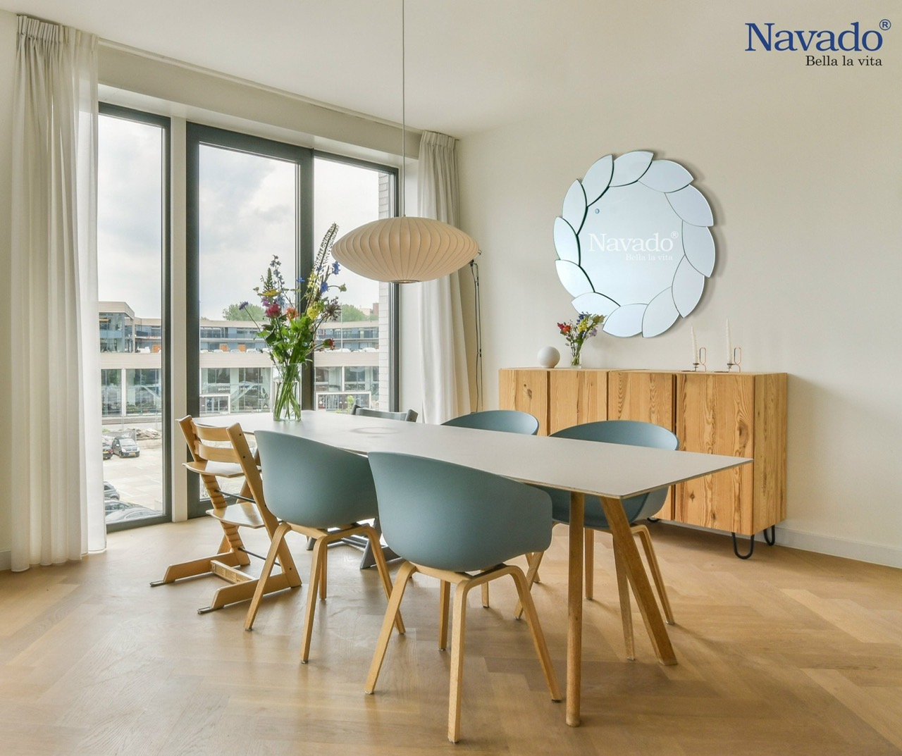 Gương decor Navado cho trang trí phòng khách cao cấp